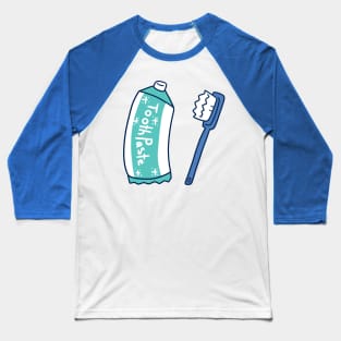 Toothpaste and Toothbrush Baseball T-Shirt